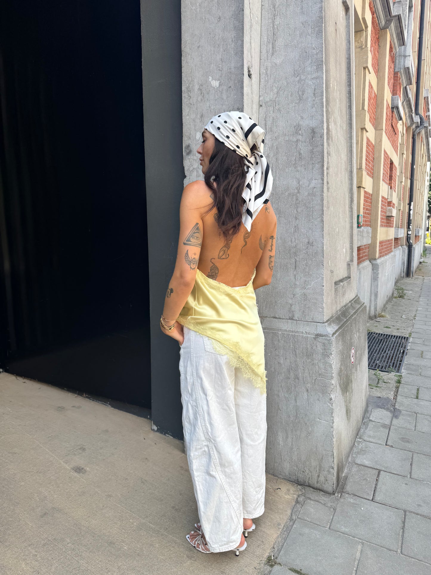 Soleil satijnen top