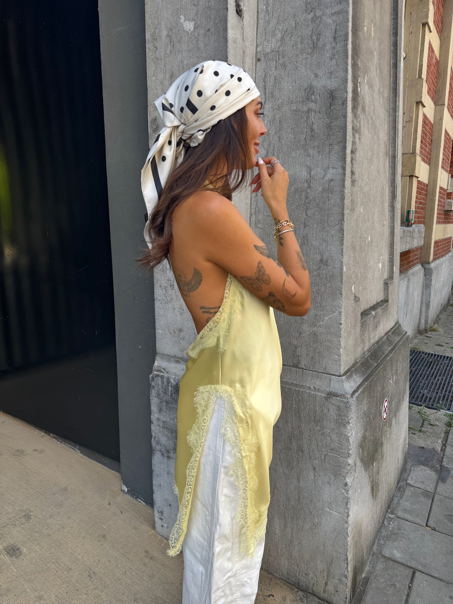 Soleil satijnen top