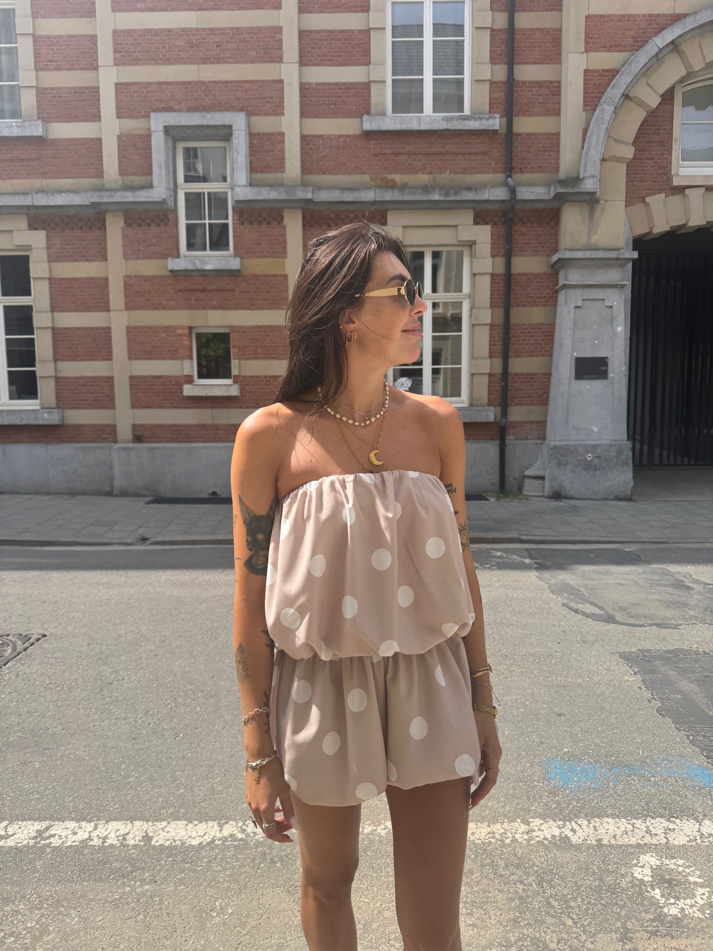 Paulien polka playsuit