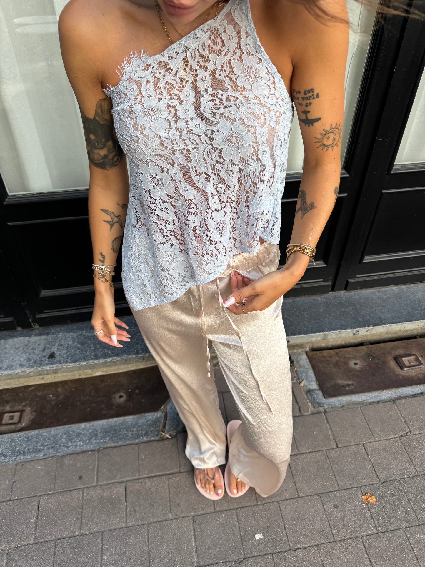 Liv satijnen broek