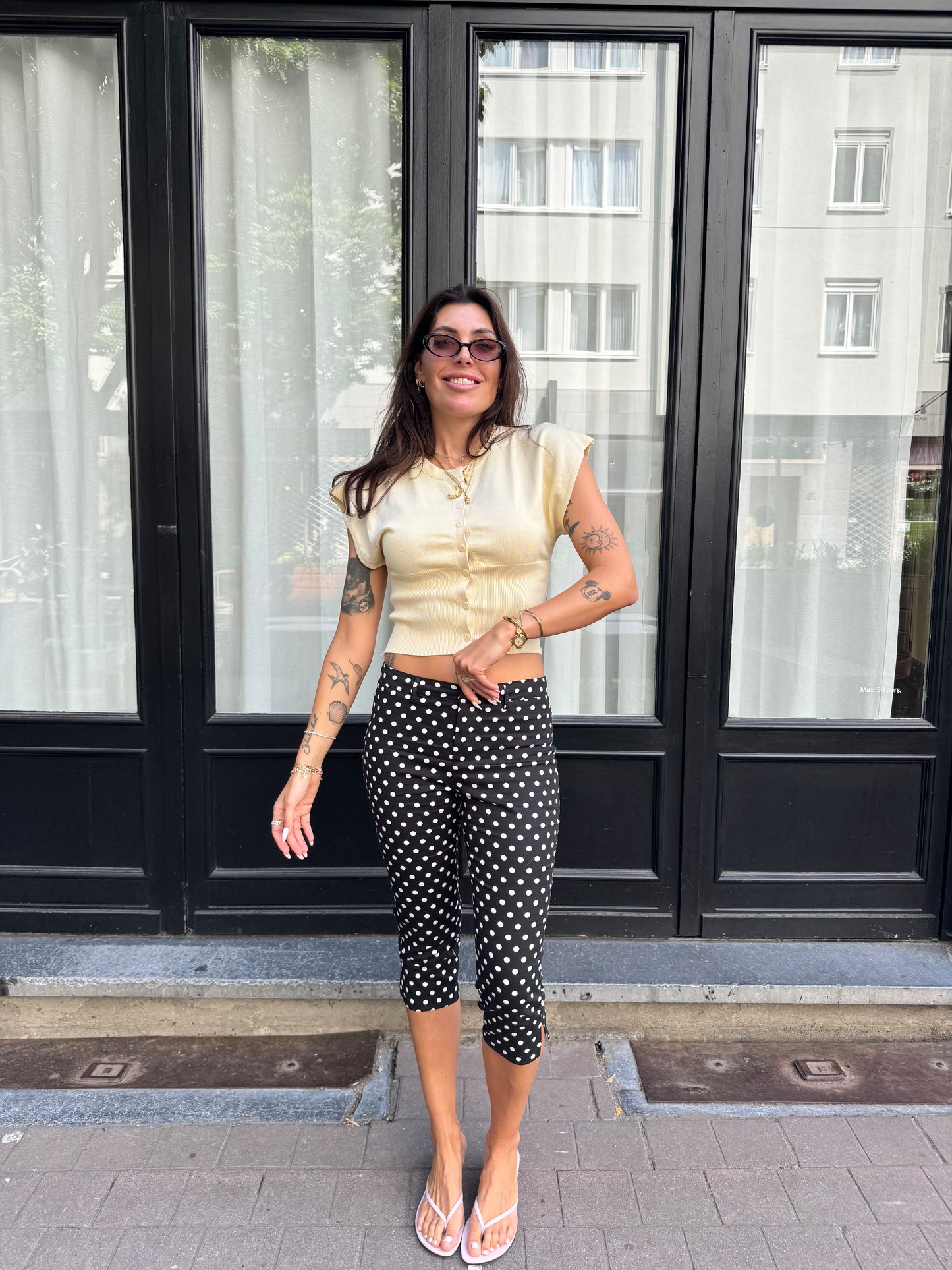 Capri polka broek