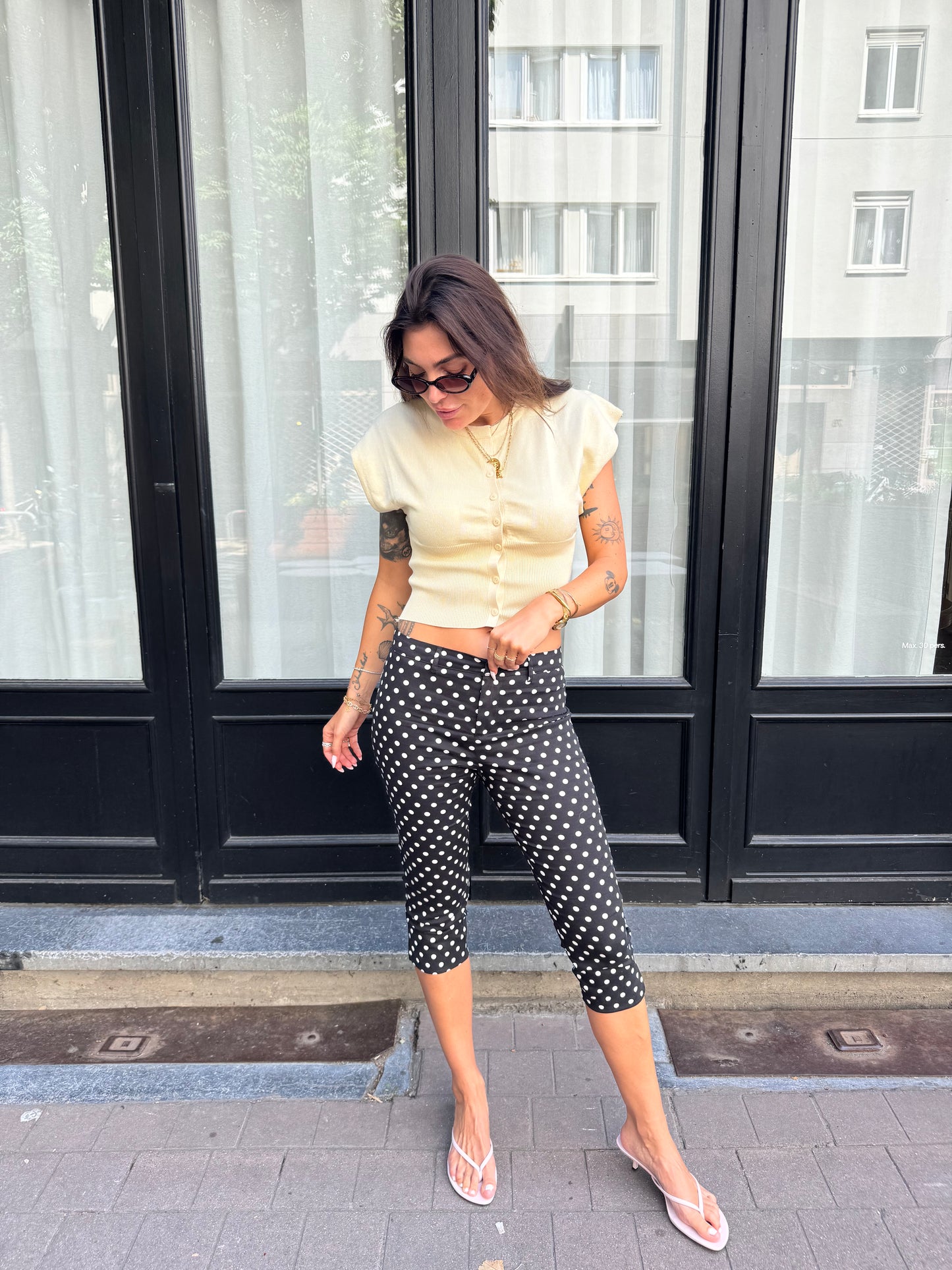 Capri polka broek