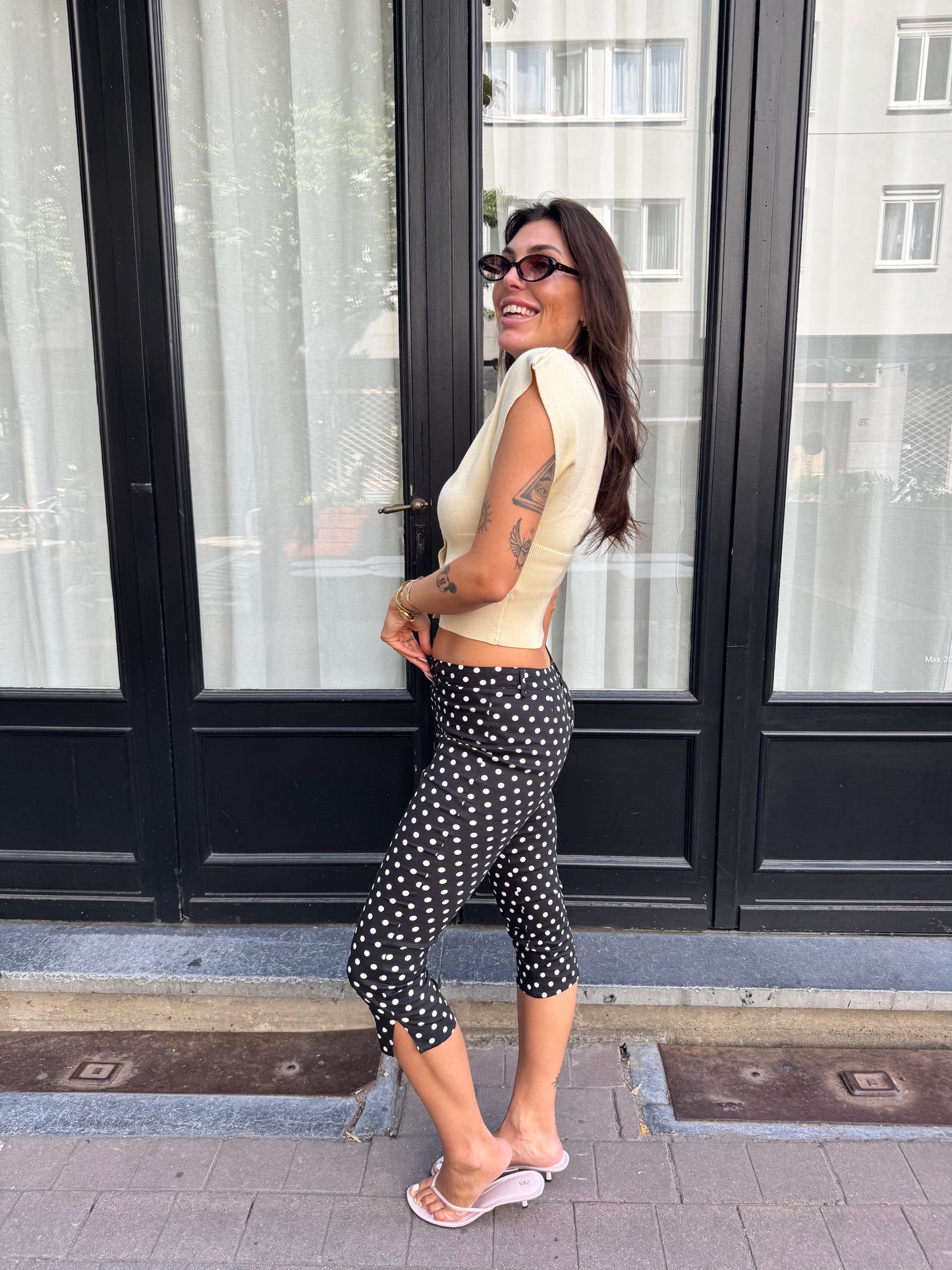 Capri polka broek